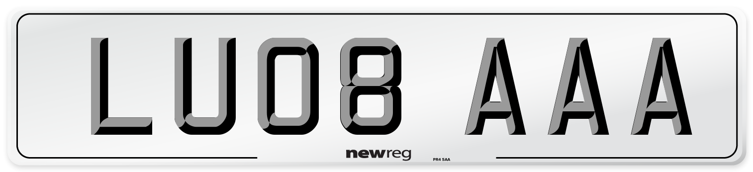 LU08 AAA Number Plate from New Reg